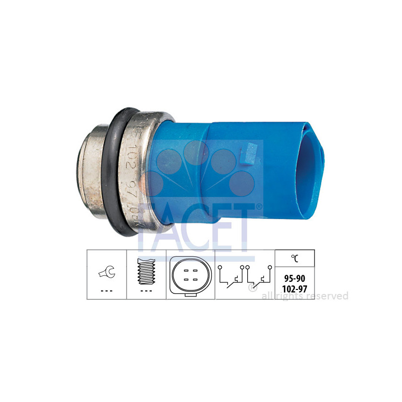 Interrupteur de température (ventilateur radiateur) FACET