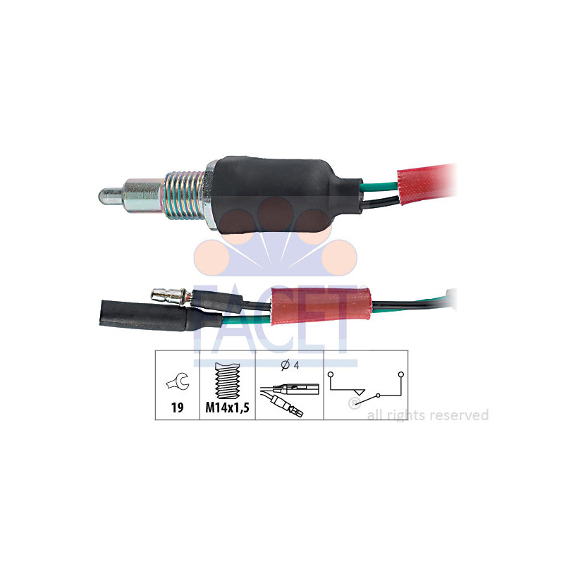 Contacteur des feux de recul FACET