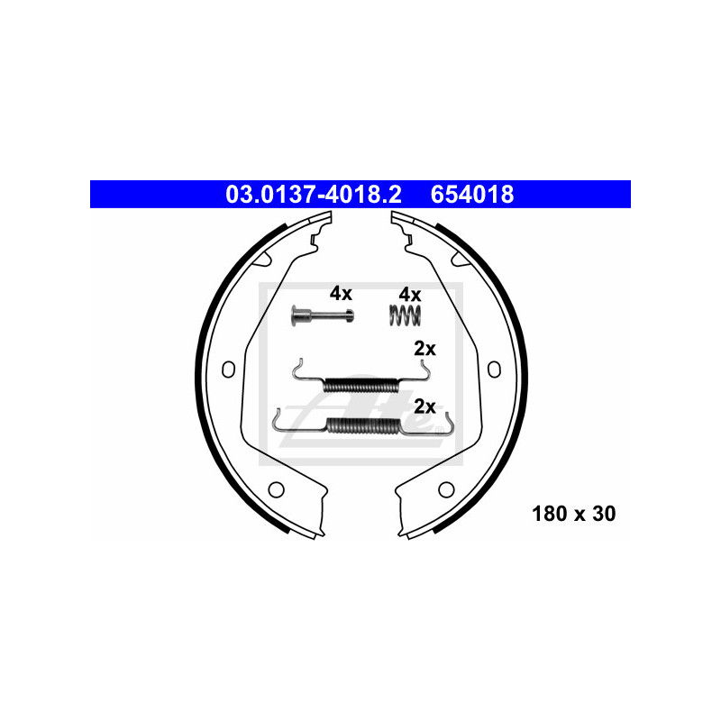 Jeu de mâchoires de frein (frein de stationnement) ATE
