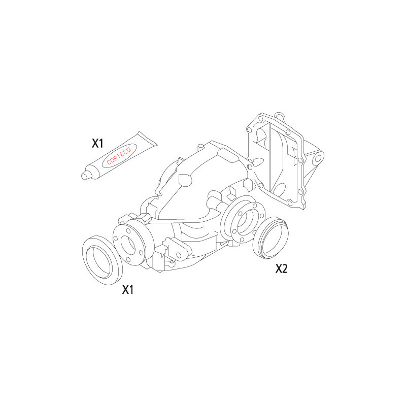 Jeu de joints d'étanchéité (différentiel) CORTECO