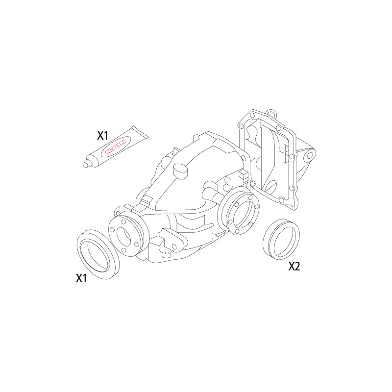 Jeu de joints d'étanchéité (différentiel) CORTECO