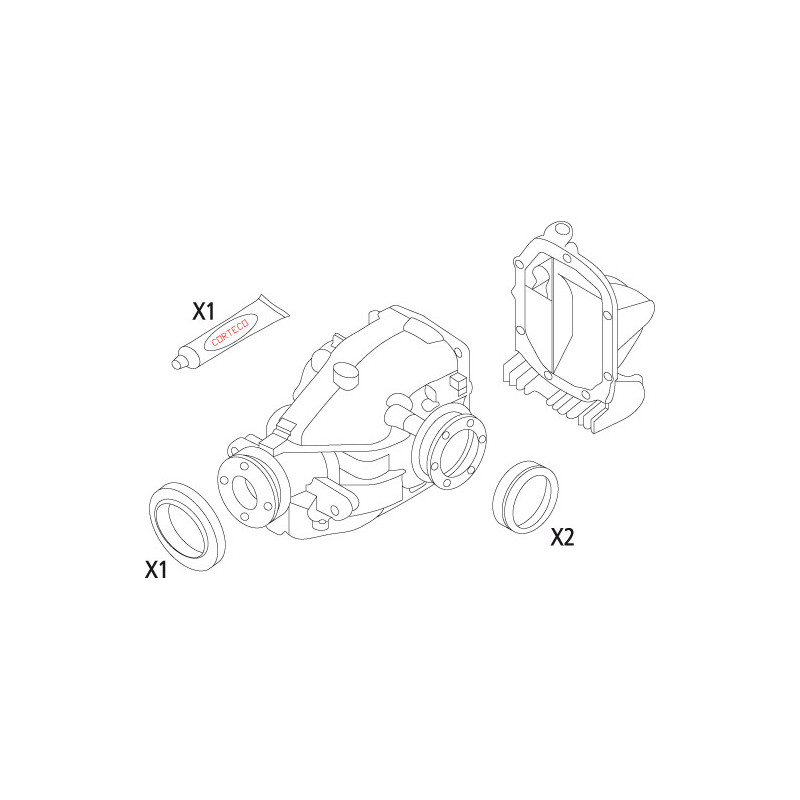 Jeu de joints d'étanchéité (différentiel) CORTECO