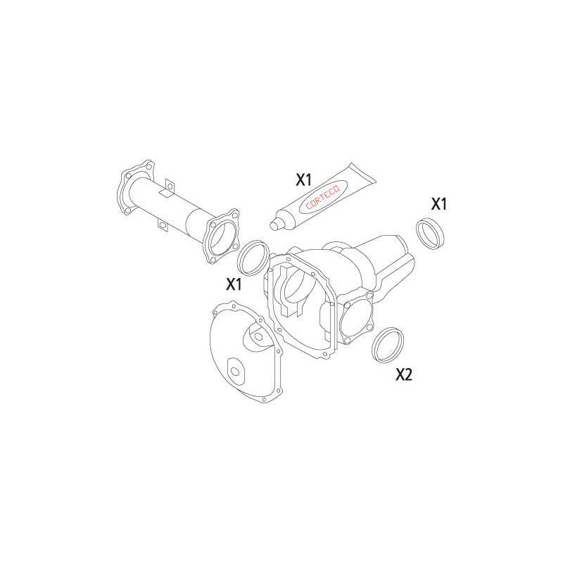 Jeu de joints d'étanchéité (différentiel) CORTECO