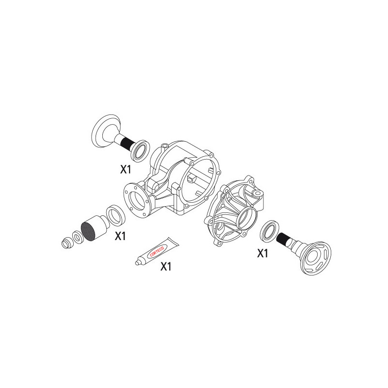 Jeu de joints d'étanchéité (différentiel) CORTECO