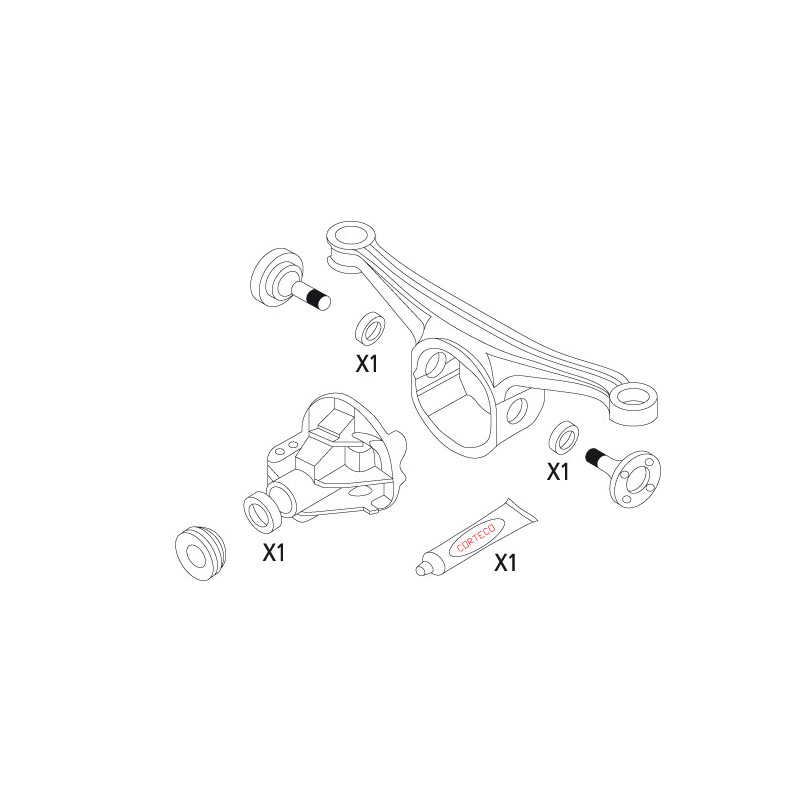 Jeu de joints d'étanchéité (différentiel) CORTECO