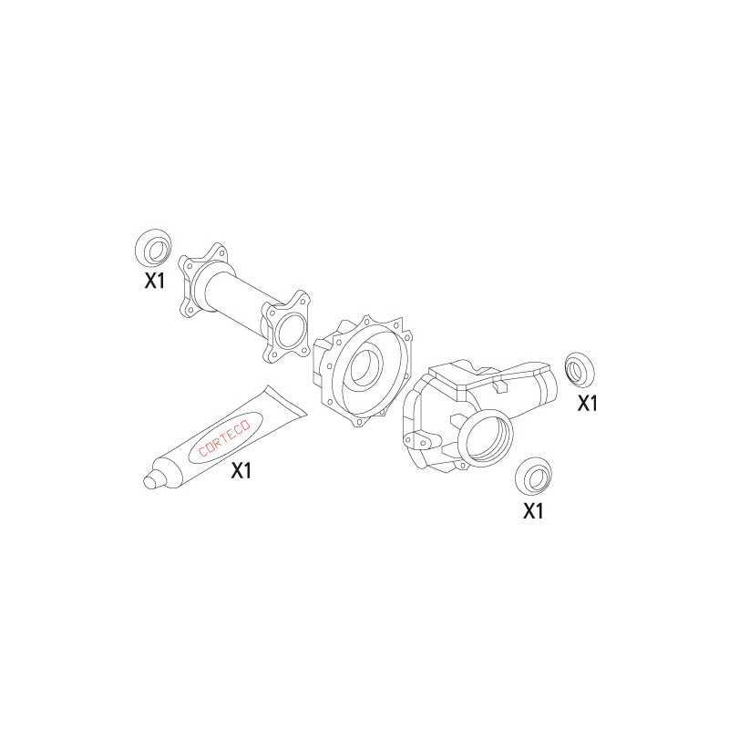 Jeu de joints d'étanchéité (différentiel) CORTECO