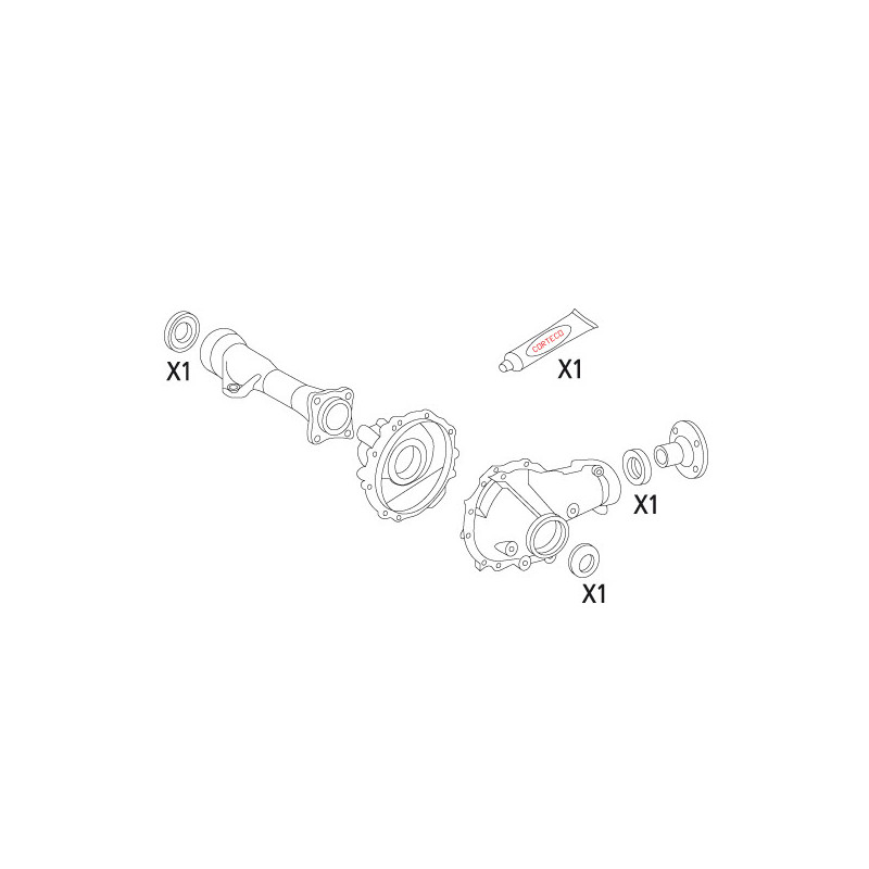 Jeu de joints d'étanchéité (différentiel) CORTECO