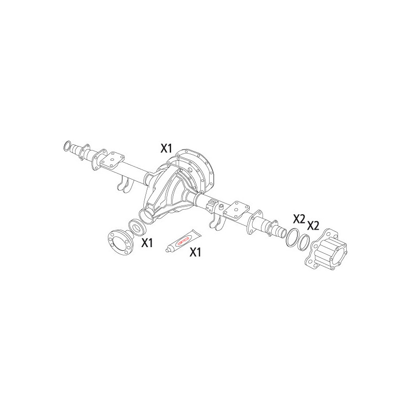 Jeu de joints d'étanchéité (différentiel) CORTECO