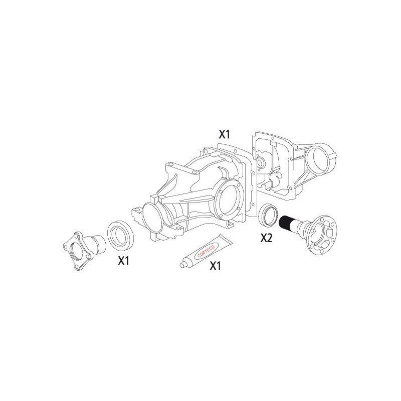 Jeu de joints d'étanchéité (différentiel) CORTECO