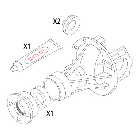 Jeu de joints d'étanchéité (différentiel) CORTECO