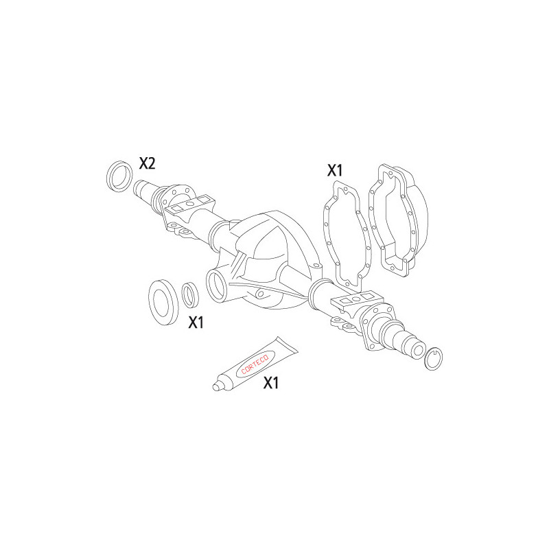 Jeu de joints d'étanchéité (différentiel) CORTECO