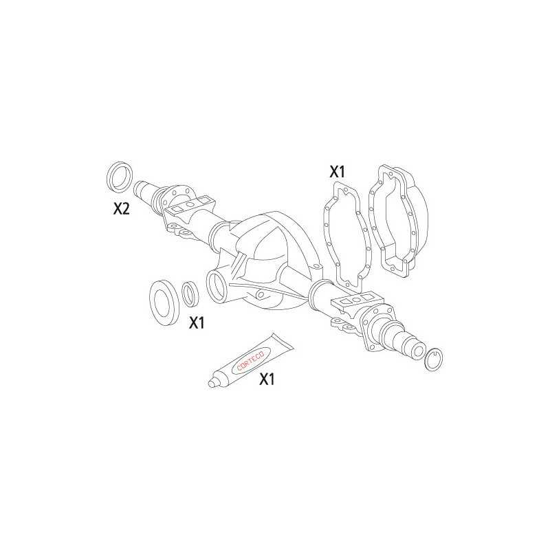 Jeu de joints d'étanchéité (différentiel) CORTECO