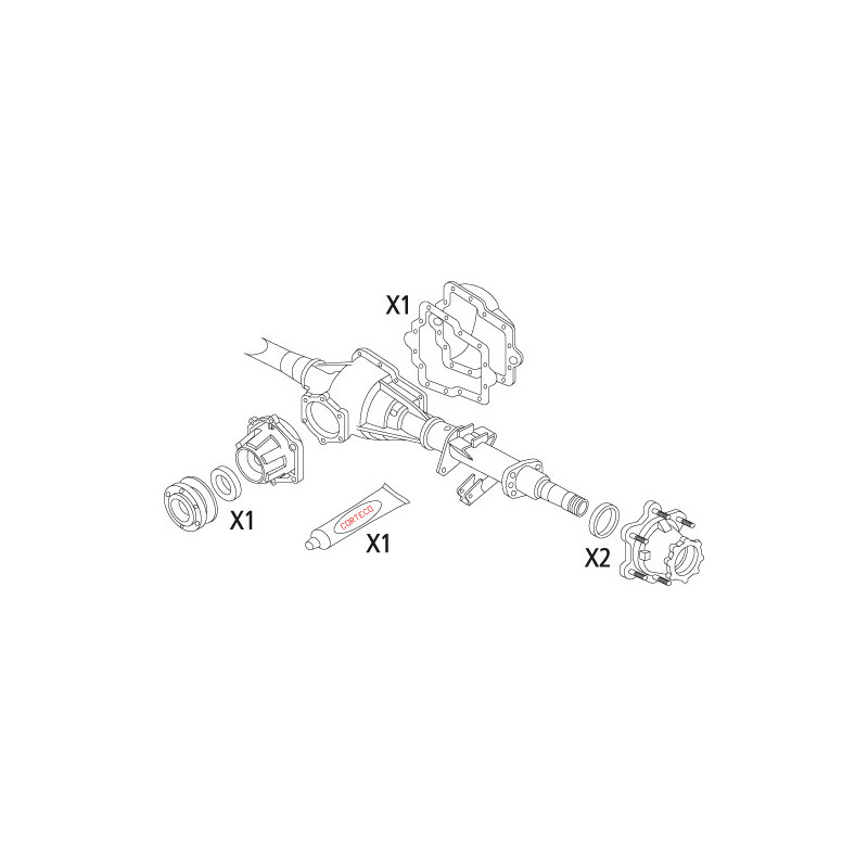 Jeu de joints d'étanchéité (différentiel) CORTECO