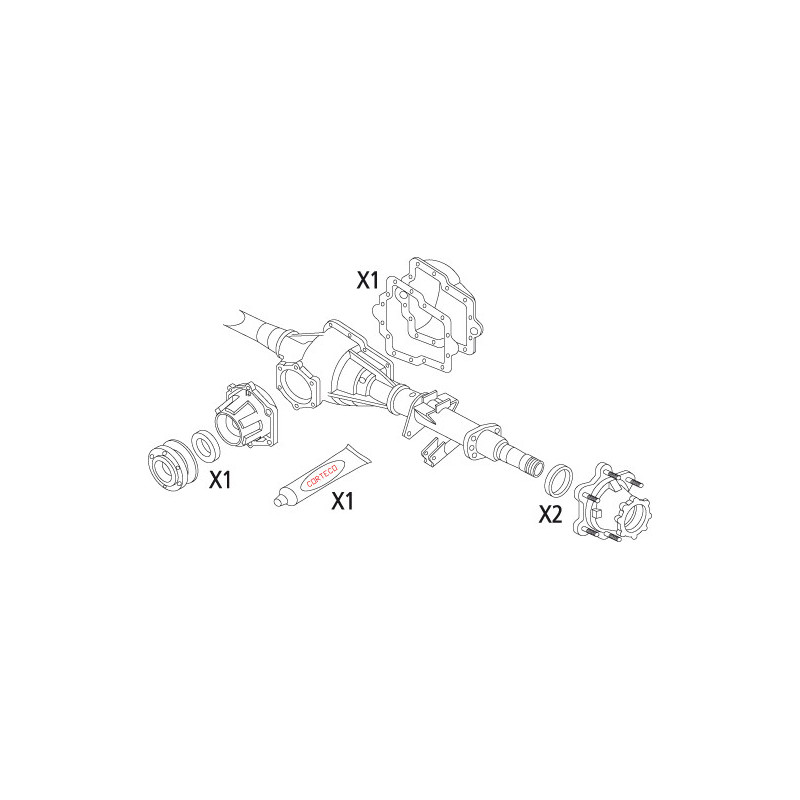Jeu de joints d'étanchéité (différentiel) CORTECO