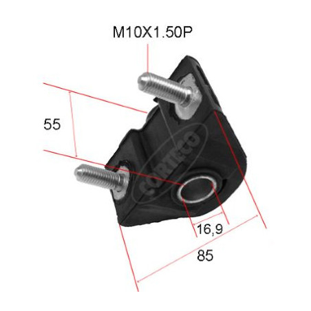 Silent bloc de triangle de suspension CORTECO