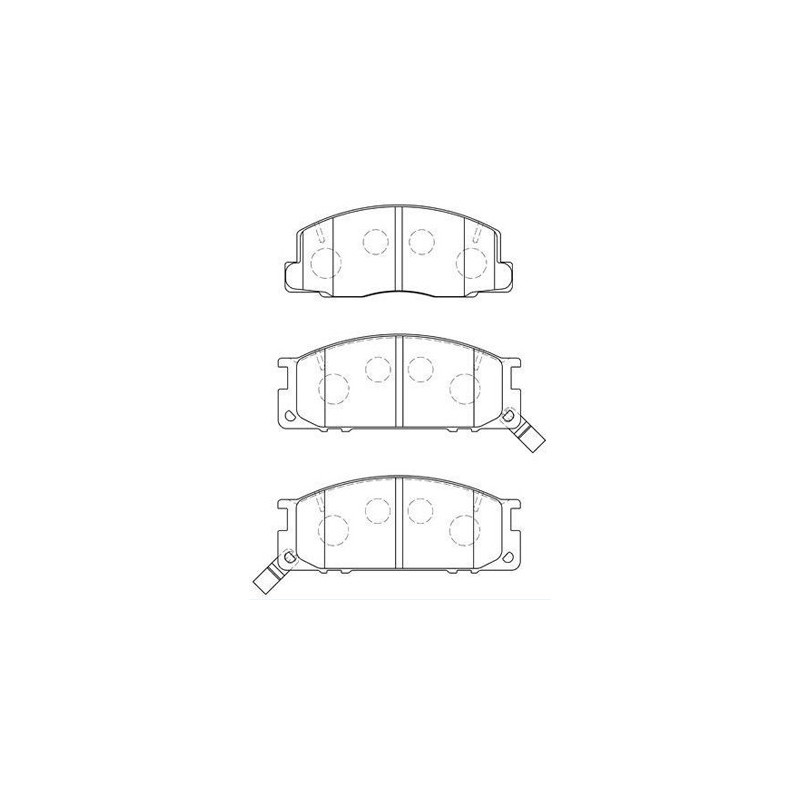 Jeu de quatre plaquettes de frein à disque AISIN