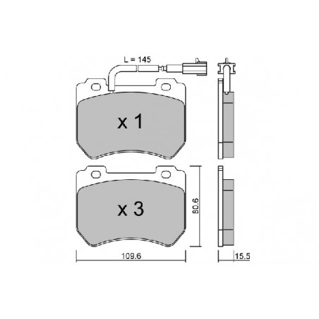 Jeu de quatre plaquettes de...