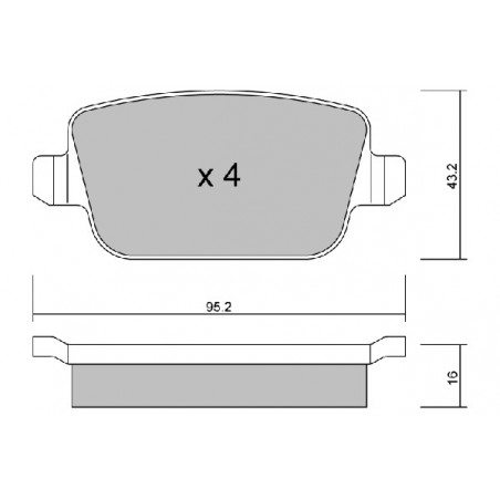 Jeu de quatre plaquettes de...