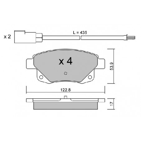 Jeu de quatre plaquettes de...