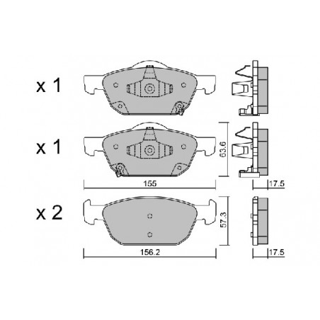 Jeu de quatre plaquettes de...
