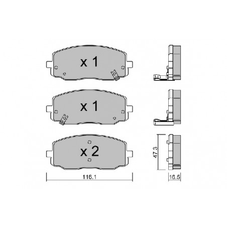 Jeu de quatre plaquettes de...