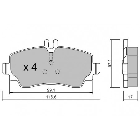 Jeu de quatre plaquettes de...