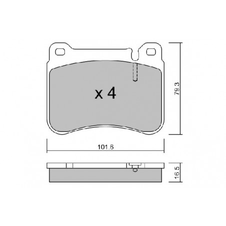 Jeu de quatre plaquettes de...