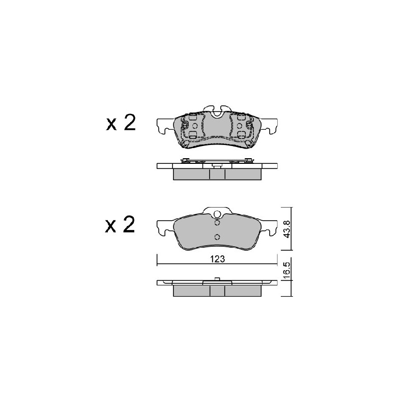Jeu de quatre plaquettes de frein à disque AISIN