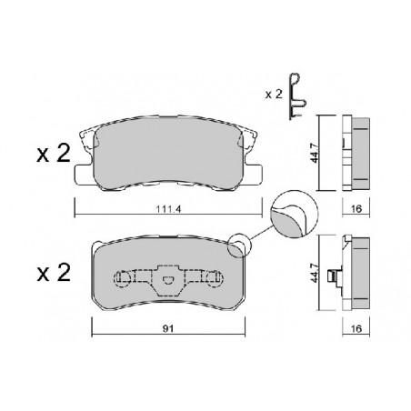 Jeu de quatre plaquettes de...