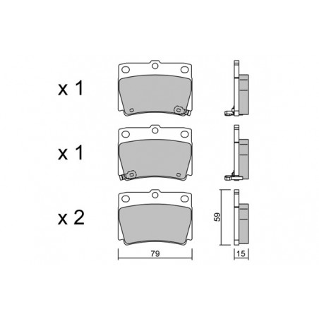 Jeu de quatre plaquettes de...