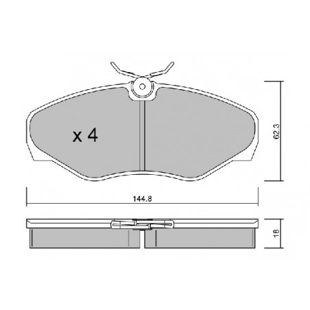 Jeu de quatre plaquettes de...