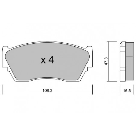 Jeu de quatre plaquettes de...