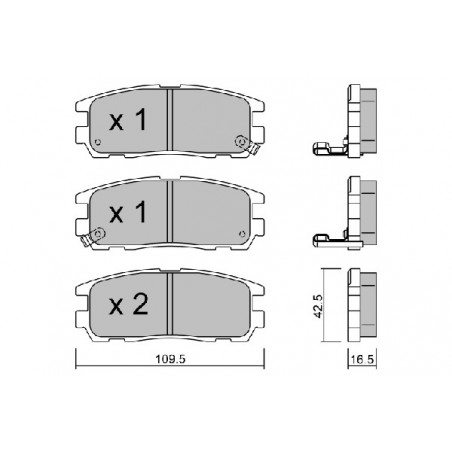 Jeu de quatre plaquettes de...