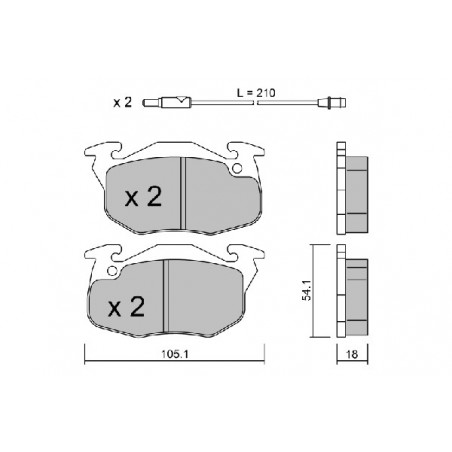 Jeu de quatre plaquettes de...