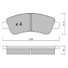 Jeu de quatre plaquettes de frein à disque AISIN