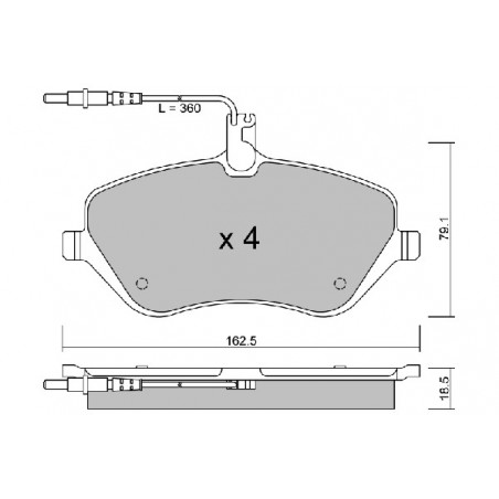 Jeu de quatre plaquettes de...