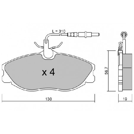 Jeu de quatre plaquettes de...