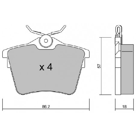 Jeu de quatre plaquettes de...