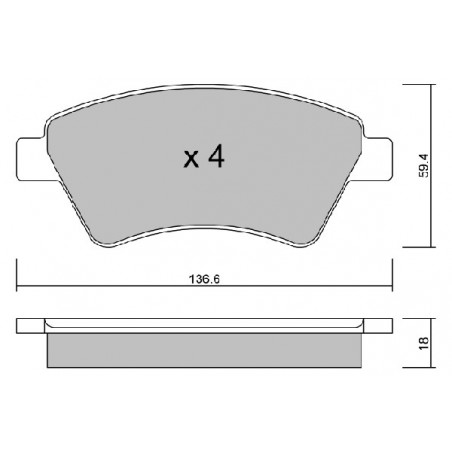 Jeu de quatre plaquettes de...