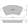 Jeu de quatre plaquettes de frein à disque AISIN