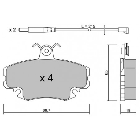 Jeu de quatre plaquettes de...