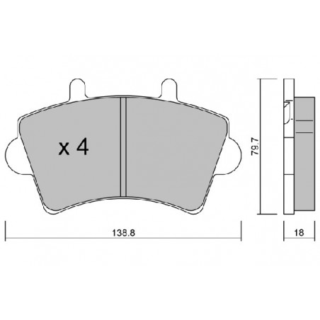 Jeu de quatre plaquettes de...
