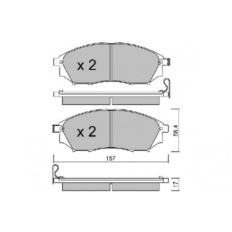 Jeu de quatre plaquettes de...