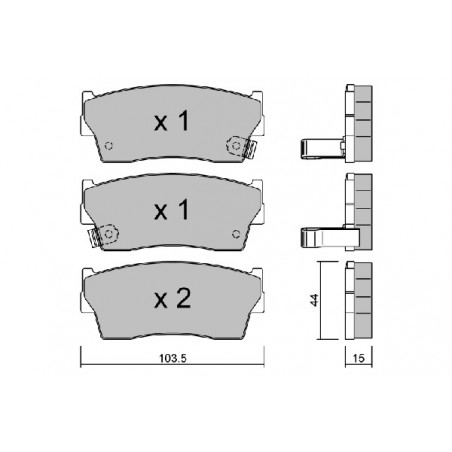 Jeu de quatre plaquettes de...