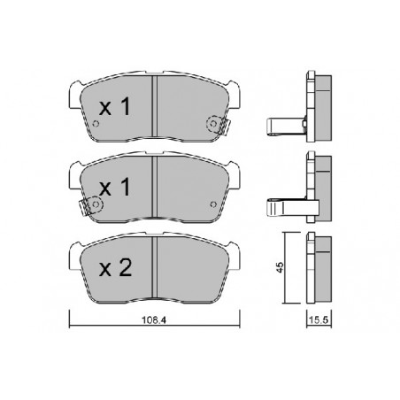 Jeu de quatre plaquettes de...