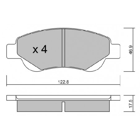 Jeu de quatre plaquettes de...