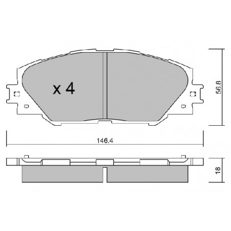 Jeu de quatre plaquettes de...
