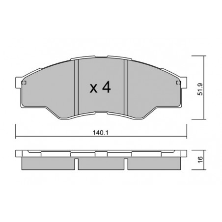 Jeu de quatre plaquettes de...