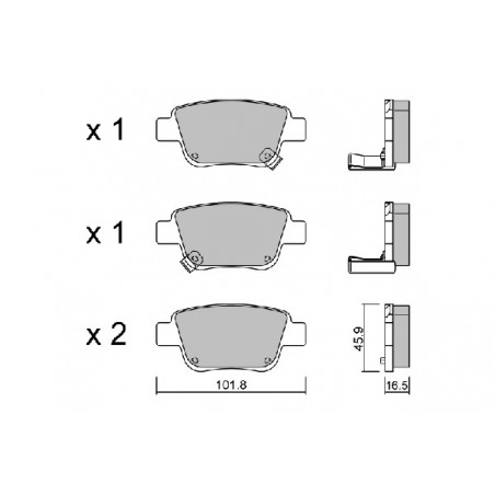 Jeu de quatre plaquettes de...