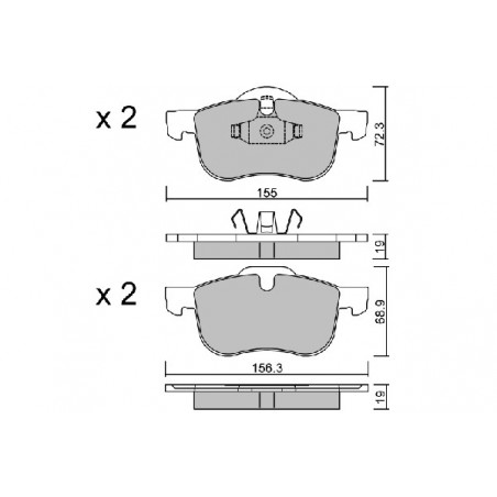 Jeu de quatre plaquettes de...